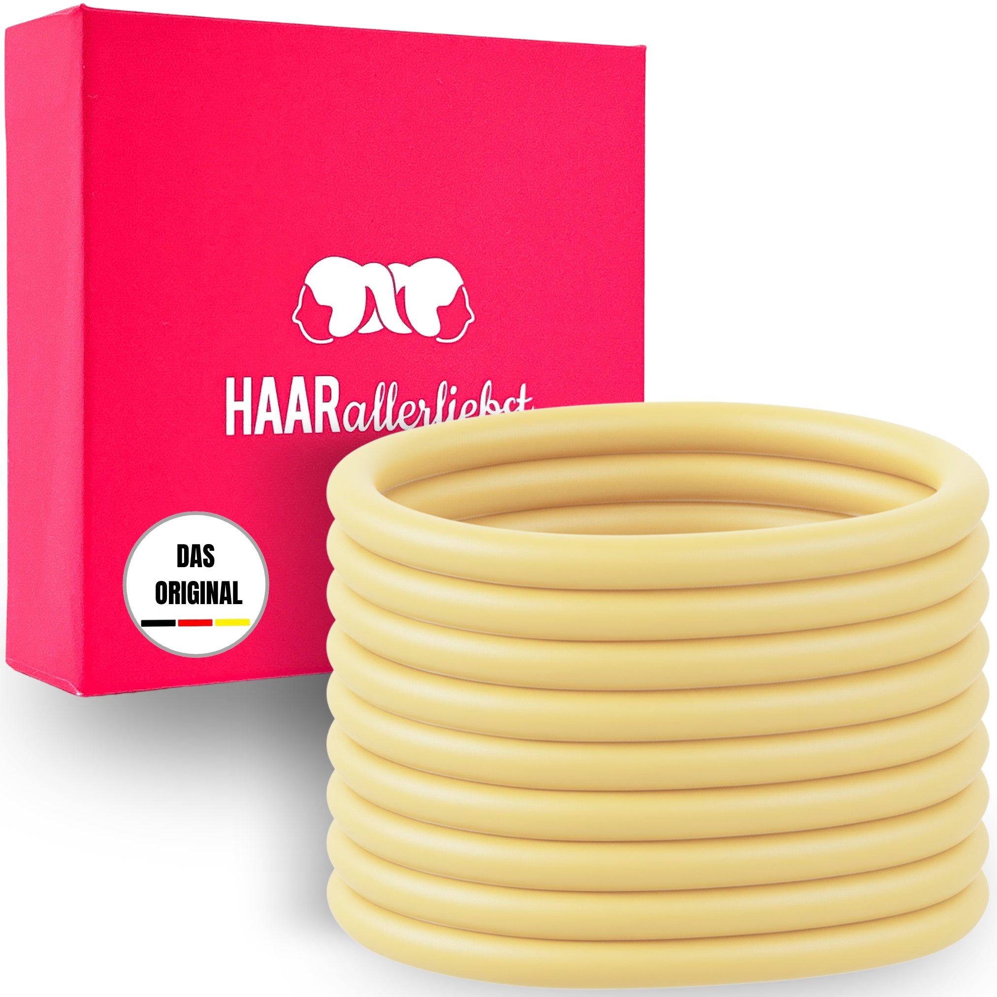 Silikon Haargummis (gelb | 9 Stück) extra starker Halt - HAARallerliebst