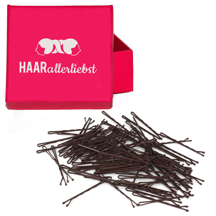 Bobby Pins braun (100 Stück | 5cm) - HAARallerliebst