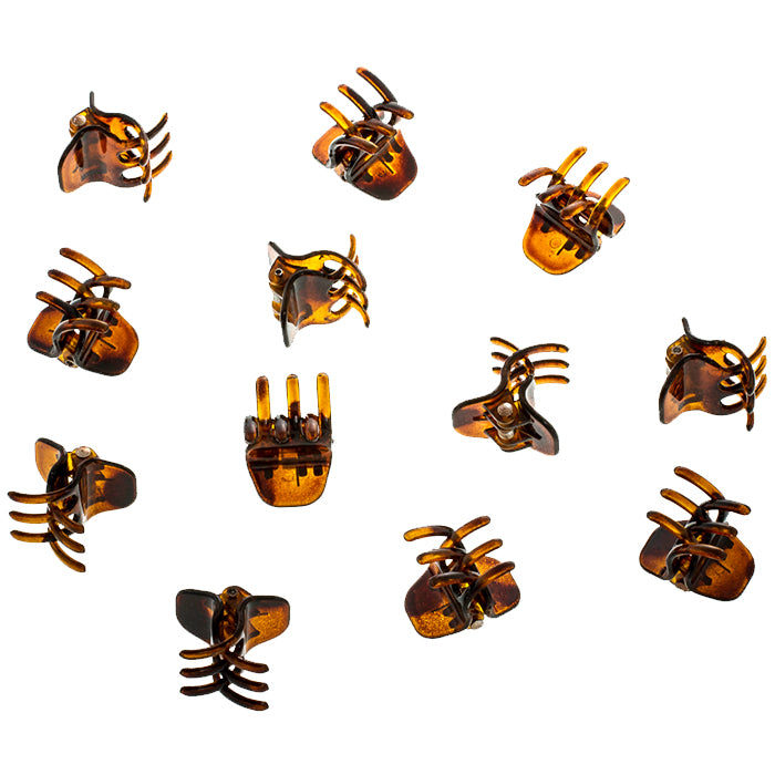 Kleine Haarklammern (braun | 12 Stück | 2cm) - HAARallerliebst