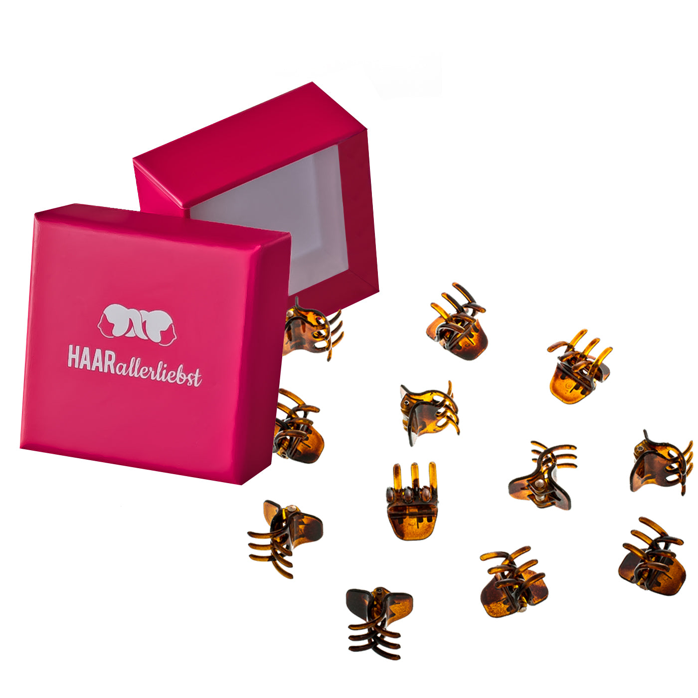 Haarklammern (braun | 12 Stück | 2cm) - HAARallerliebst