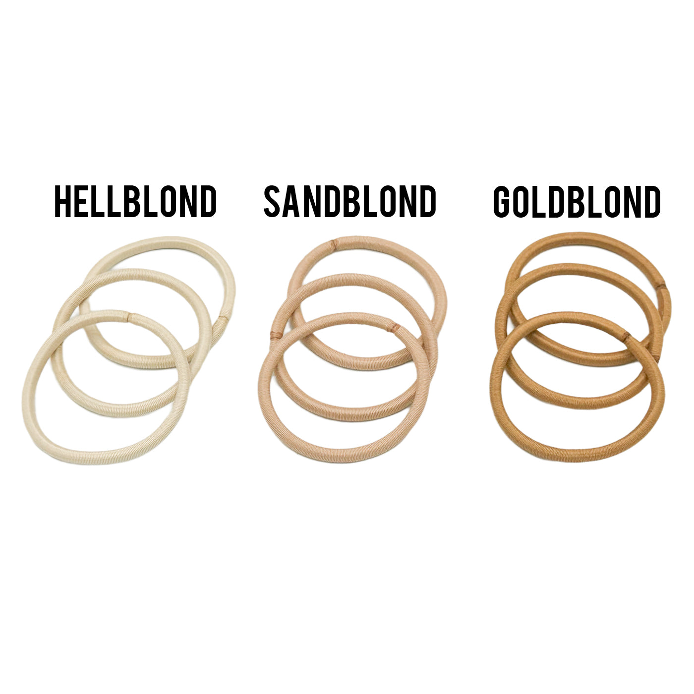 Haargummis blond (verschiedene beigetöne | 20 Stück | 3,5mm dick) Vergleich - HAARallerliebst