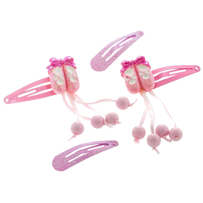 Haarspangen Set Ballerina (rosa Glitzer | 4 Stück) - HAARallerliebst
