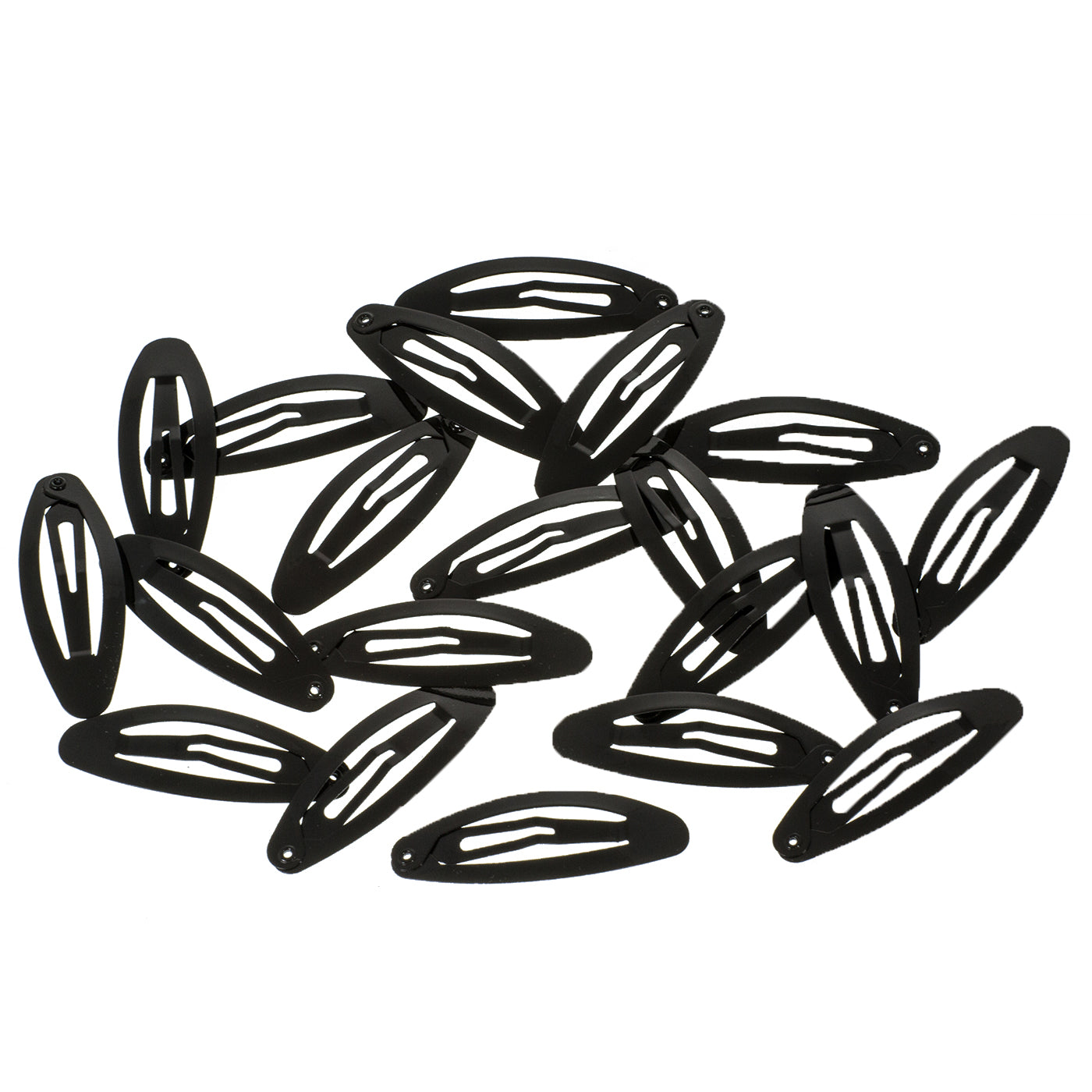 Haarspange schwarz (Oval | 20 Stück | 5cm) - HAARallerliebst