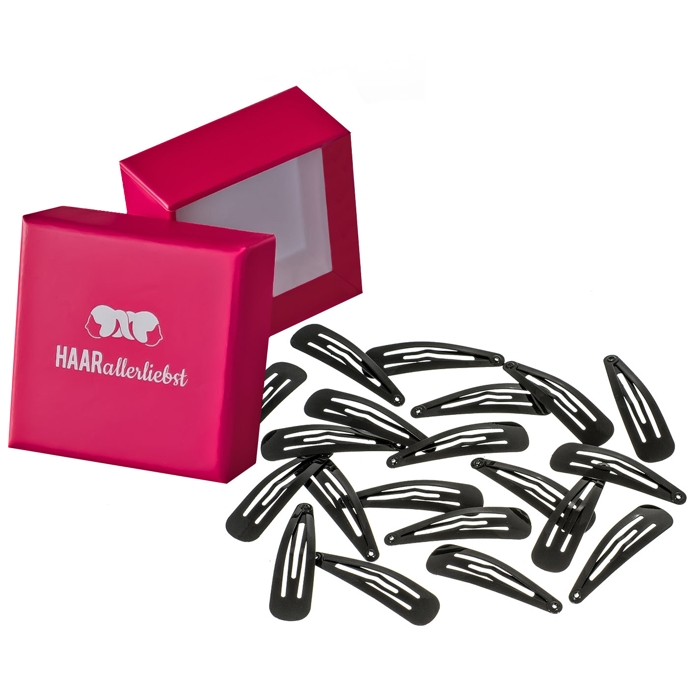 Haarspangen (schwarz | 20 Stück | 5cm) - HAARallerliebst