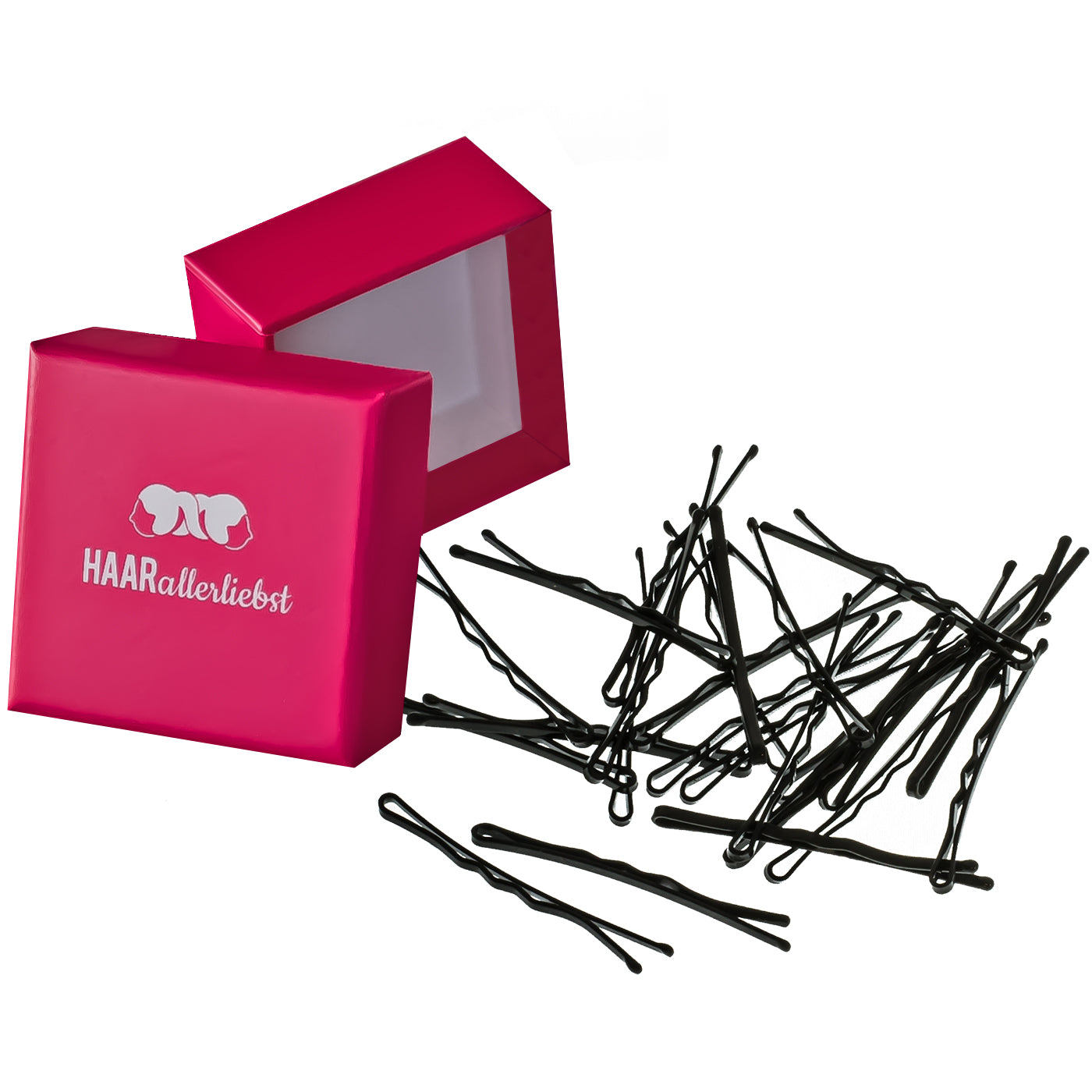 Haarklammern MORE GRIP (schwarz | 24 Stück | 5cm | Anti Rutsch Beschichtung) - HAARallerliebst