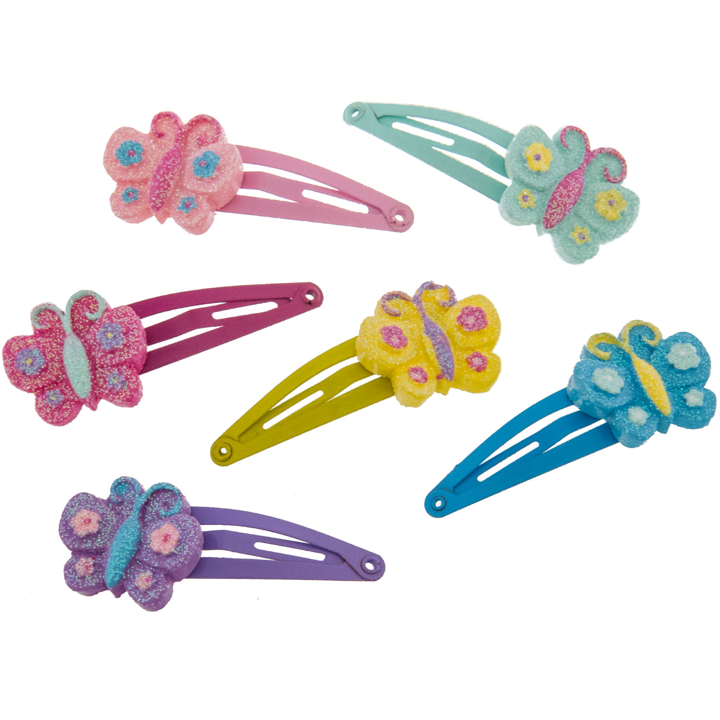 Haarspangen Schmetterling Set (glitzernd | 6 Stück) - HAARallerliebst