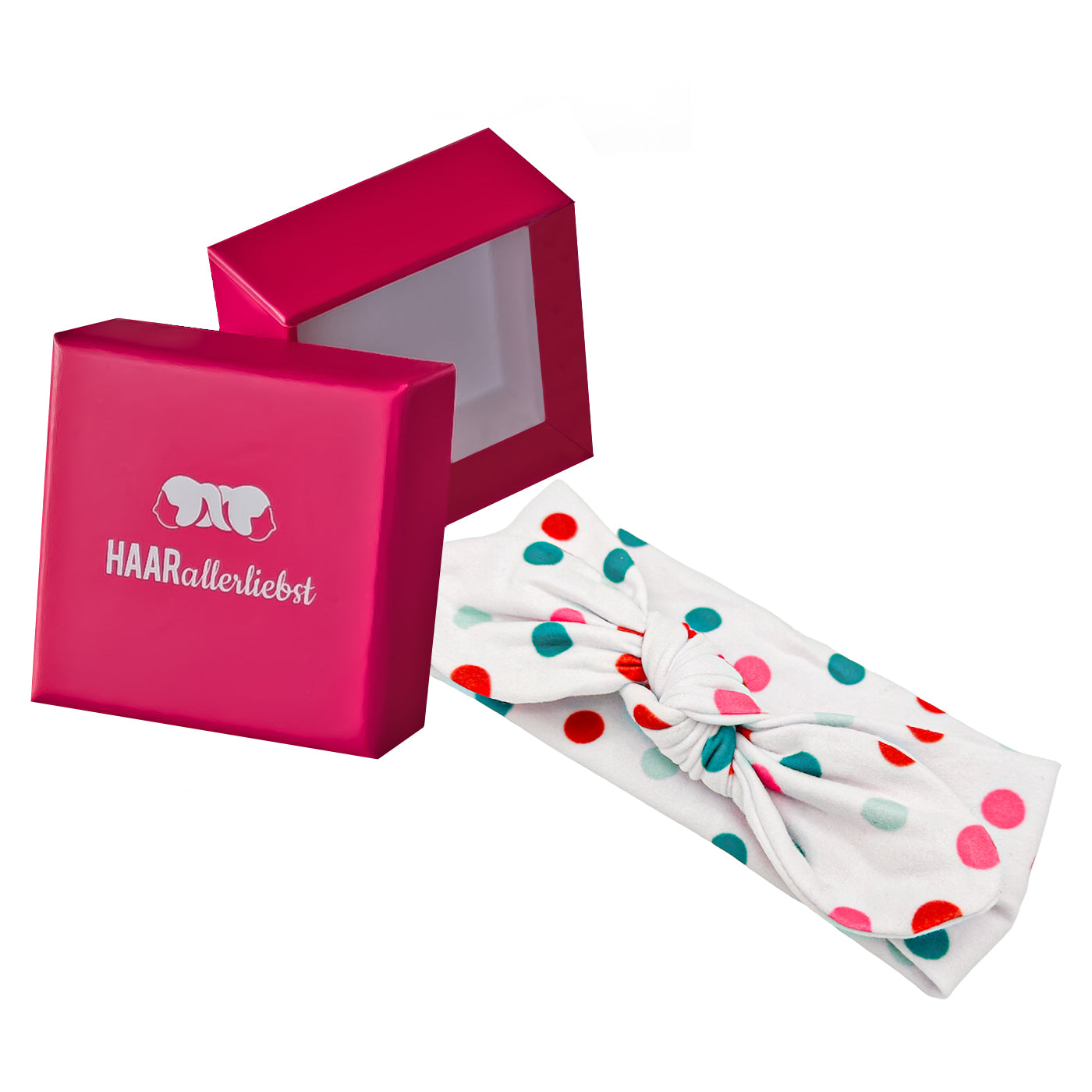 Haarband (gepunktet | 38cm) pinke Box - HAARallerliebst
