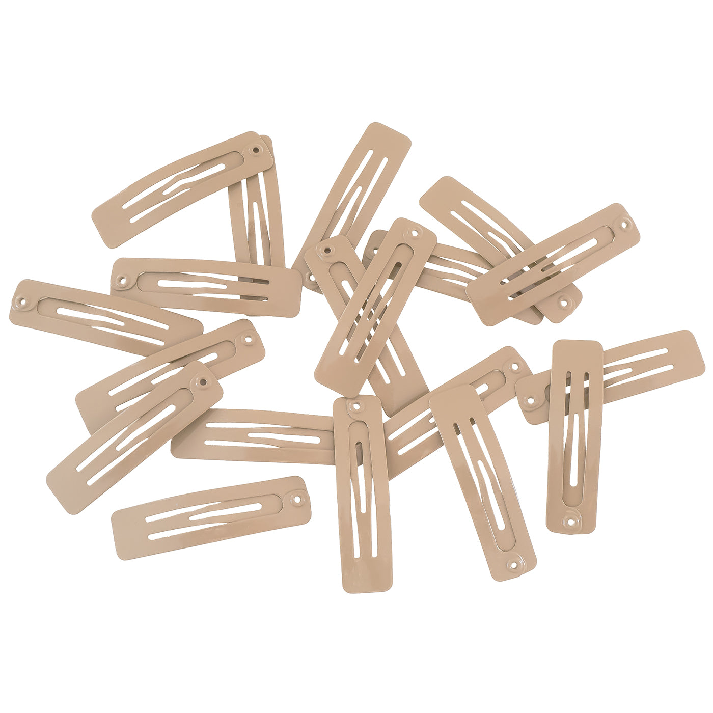 Haarspangen rechteckig (beige | 20 Stück |39mm) - HAARallerliebst