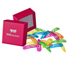 Haarspangen klein (bunt | 20 Stück | 39mm) pinke Box - HAARallerliebst