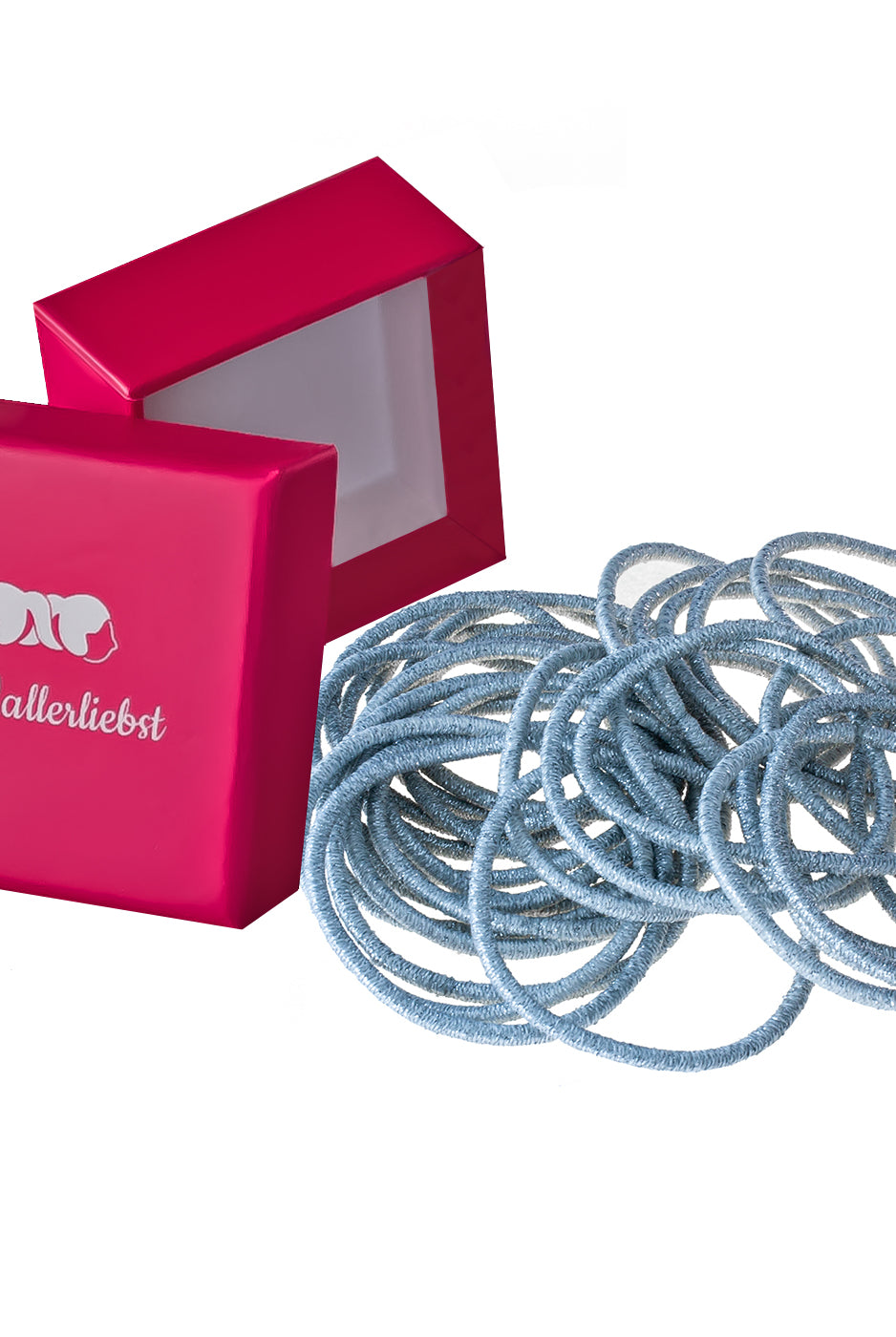 Haargummis (silber | 30 Stück | 2mm dünn) - HAARallerliebst