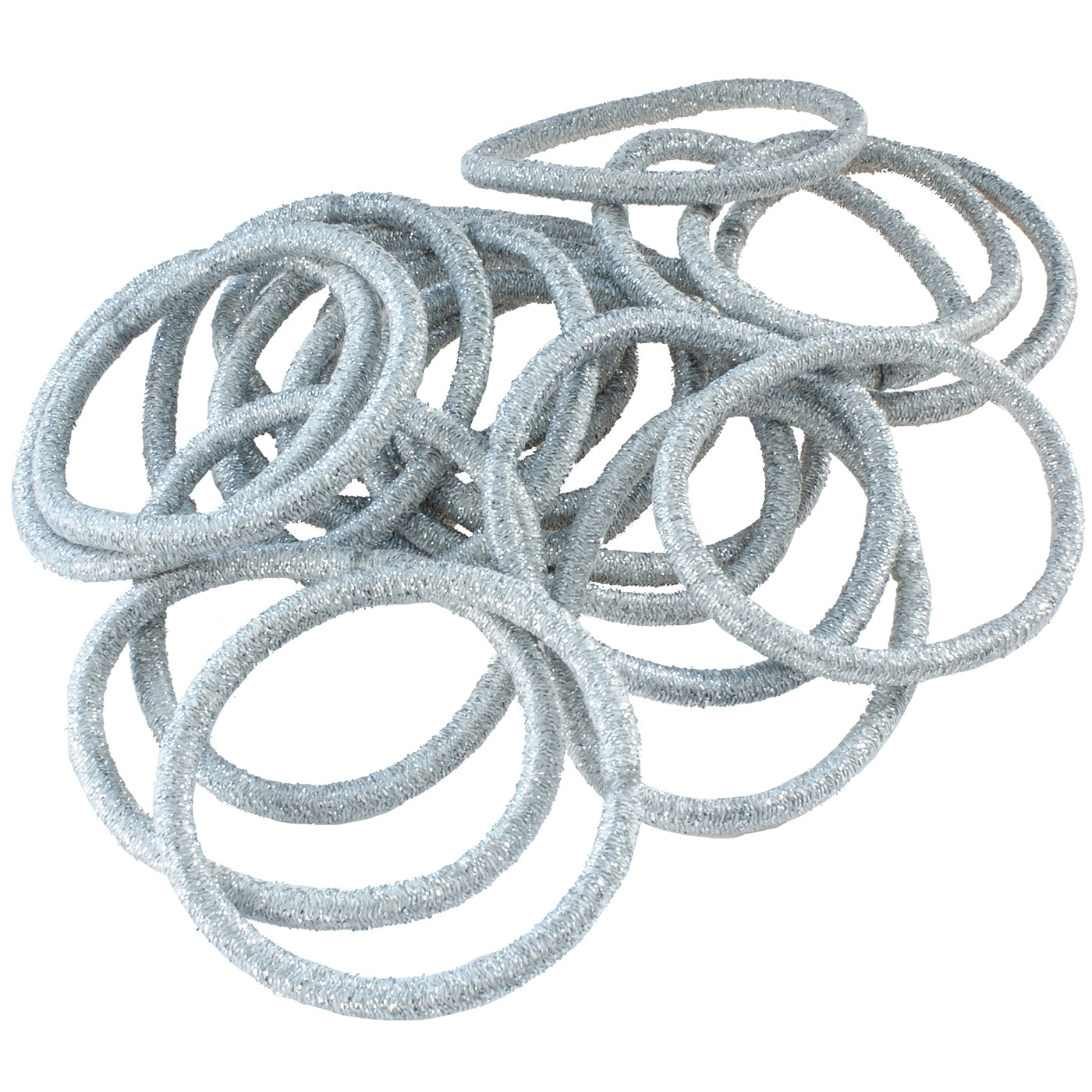 Haargummis silber (20 Stück | 3,5mm dick) - HAARallerliebst