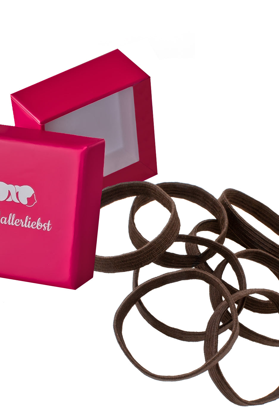 Haargummis extra breit (braun | 8 Stück |9mm breit) - HAARallerliebst