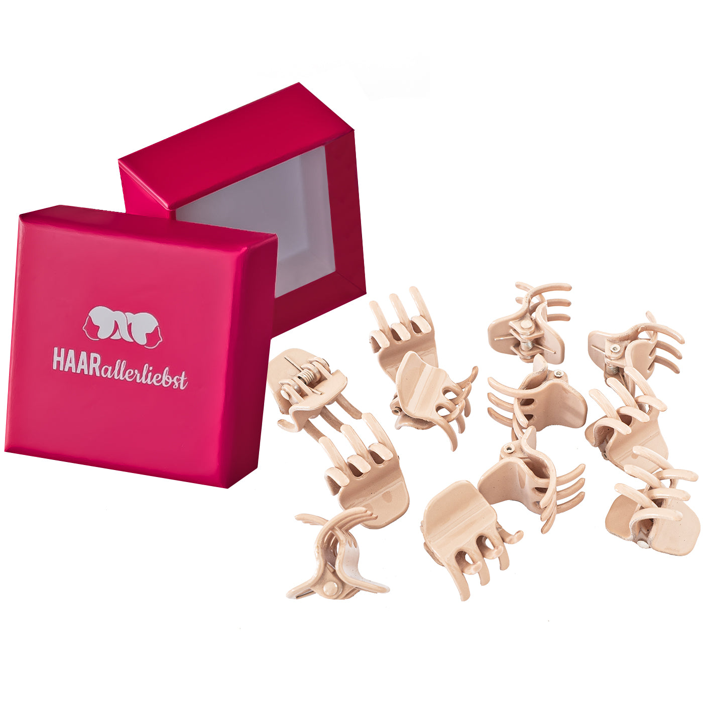 Haarklammern (beige | 12 Stück | 2cm) - HAARallerliebst