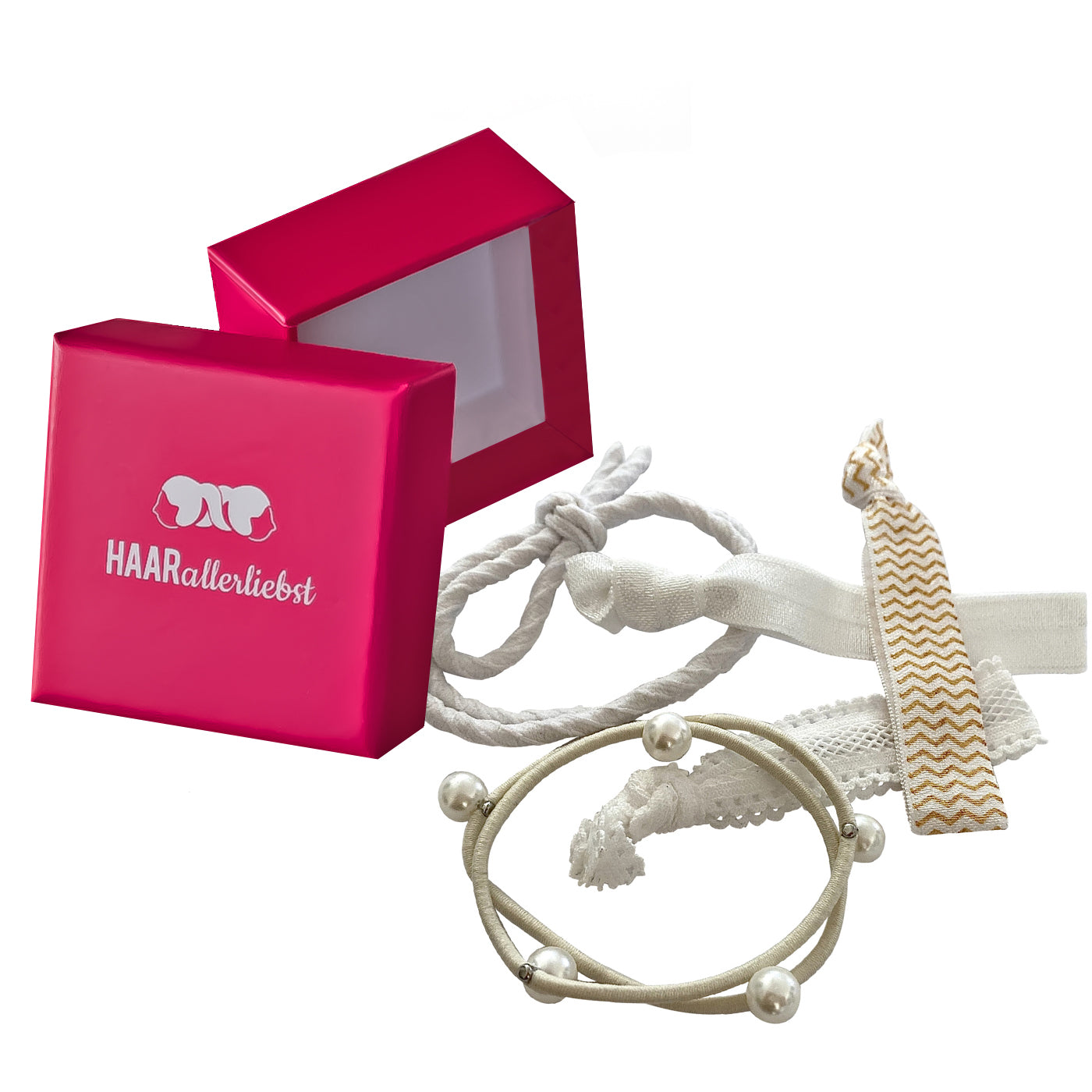 Haargummis Armbänder (weiss | 5 Stück) - HAARallerliebst