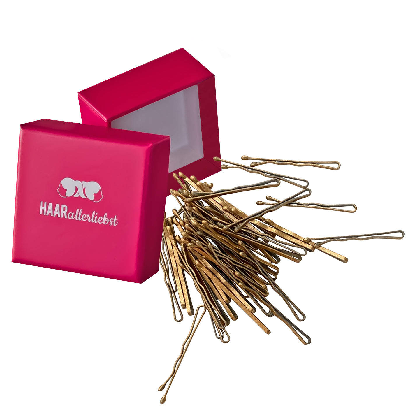 Bobby Pins mini (gold glitzernd | 50 Stück | 34mm) - HAARallerliebst