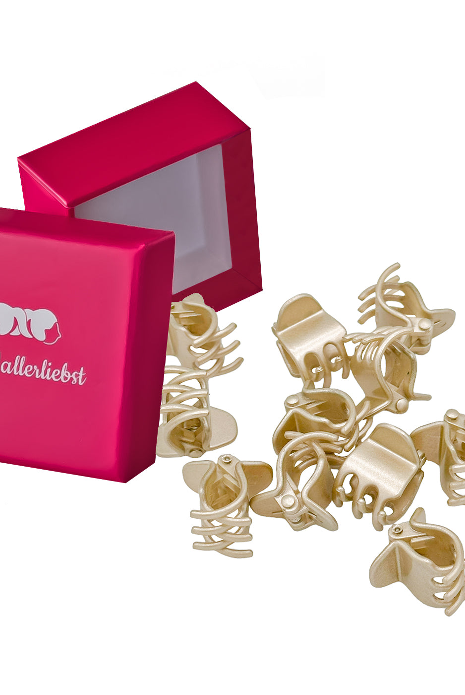 Haarklammern (gold schimmernd | 12 Stück | 2cm) - HAARallerliebst