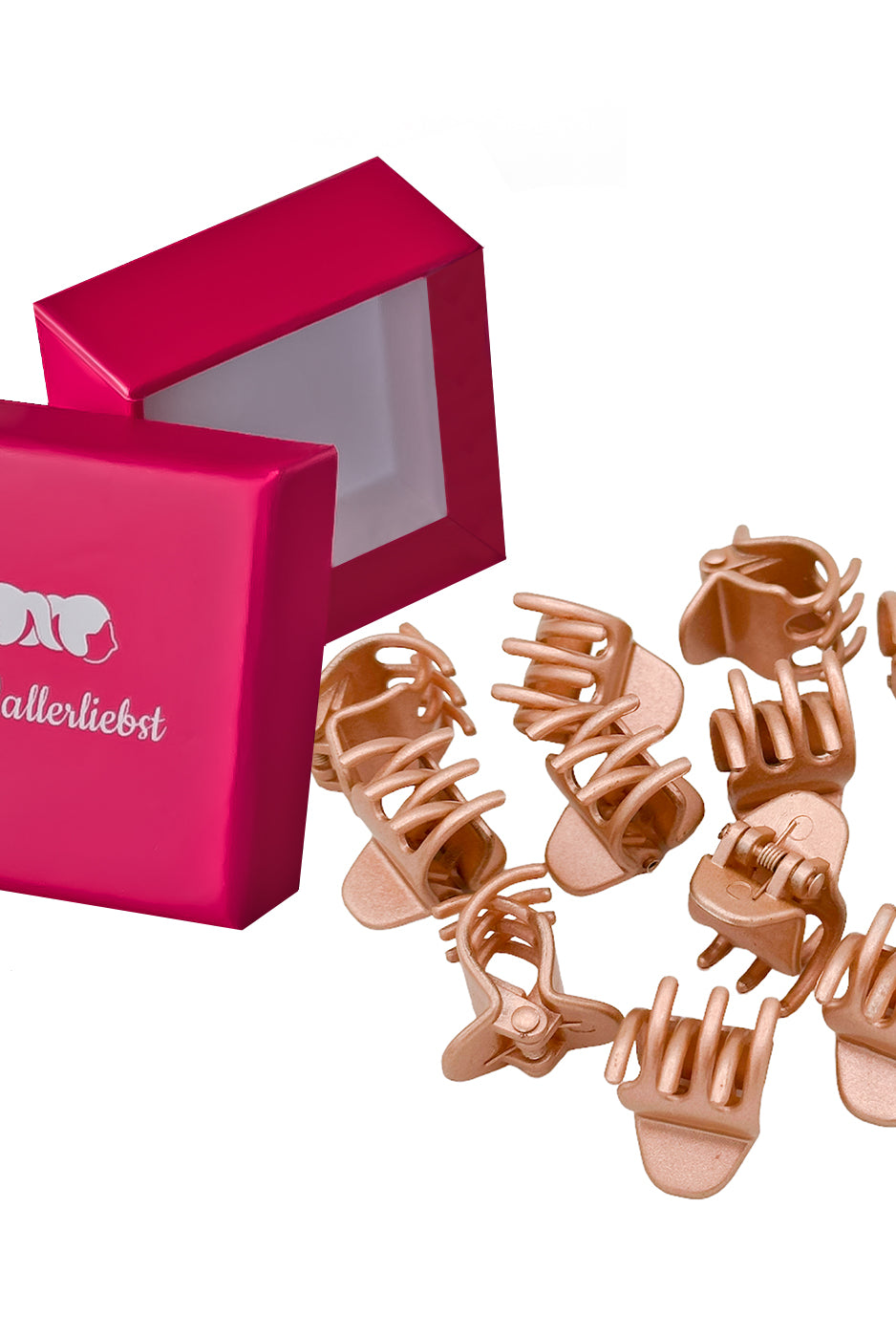 Haarklammern (roségold schimmernd | 12 Stück | 2cm) - HAARallerliebst