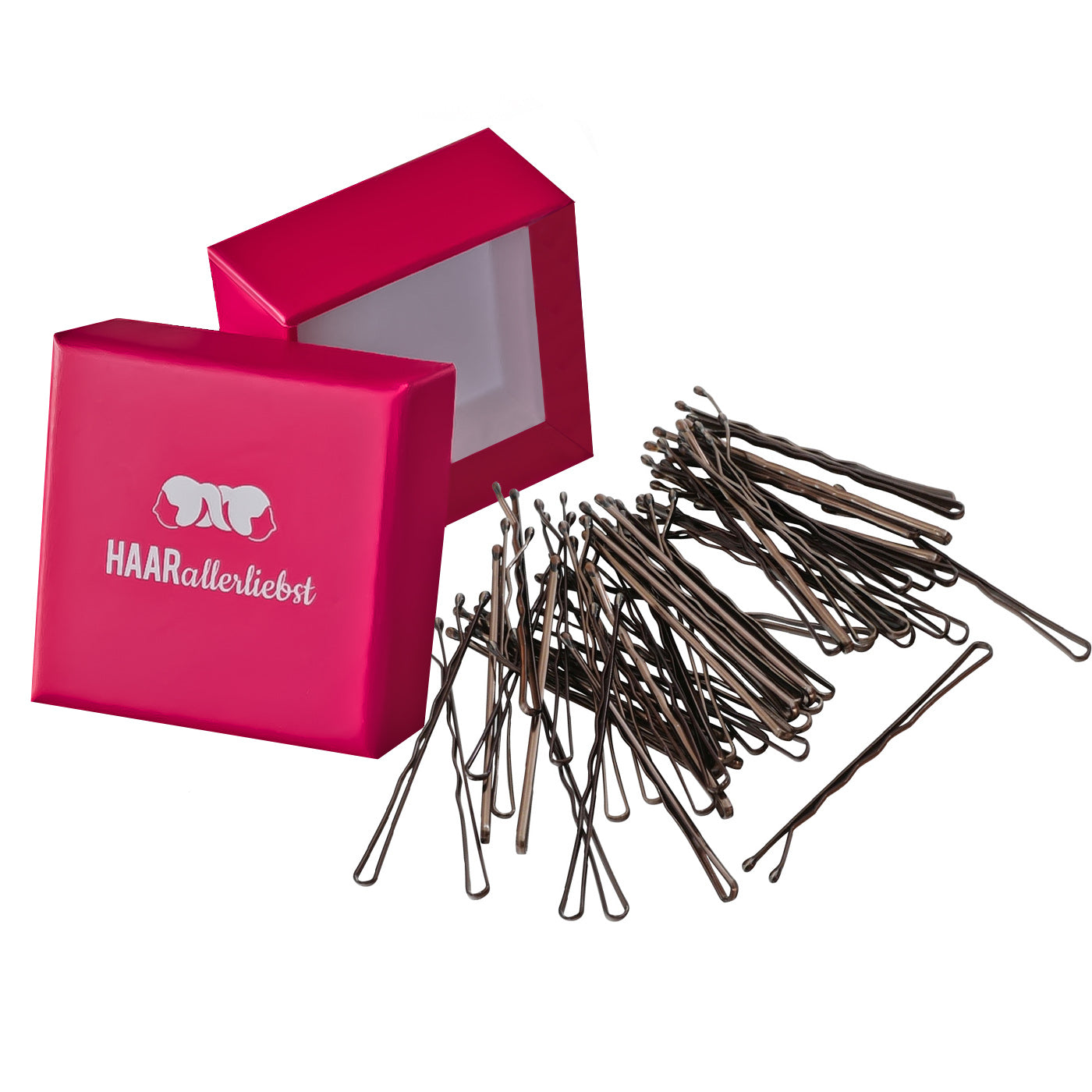 Bobby Pins (dunkelbraun glänzend | 50 Stück | 5cm) - HAARallerliebst