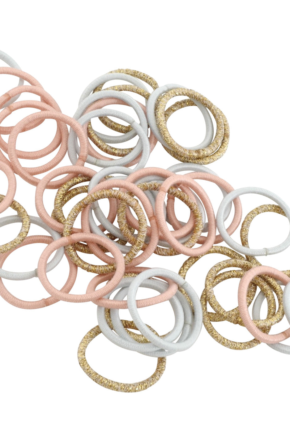 Kleine Haargummis (rosa hellblau gold | 45 Stück | 2cm) - HAARallerliebst