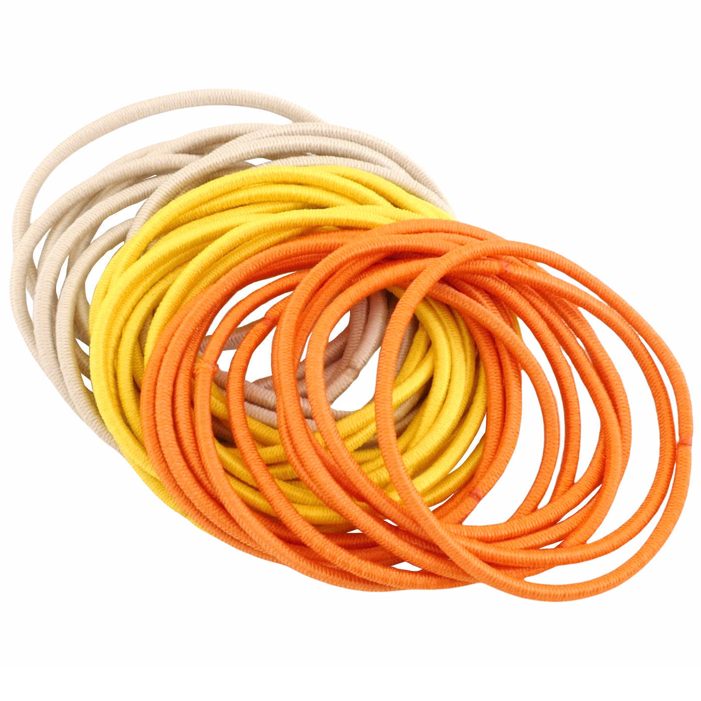 Haargummi für dünnes Haar (beige, gelb orange | 30 Stück | 4,5cm) - HAARallerliebst