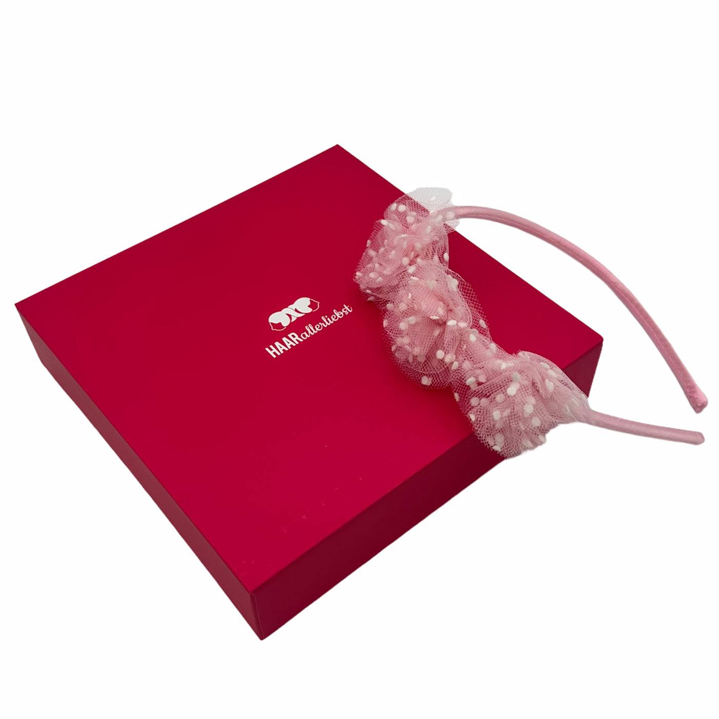 Haarreif (Tüll mit Punkten | rosa) - HAARallerliebst