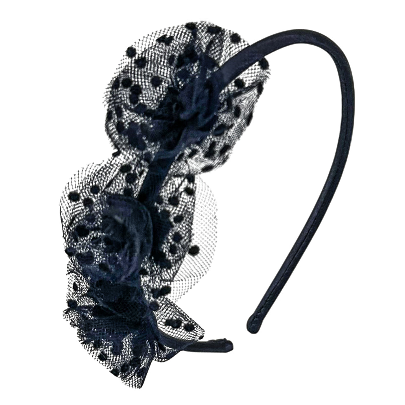 Blumen Haarreif (Tüll mit Punkten | blau) - HAARallerliebst