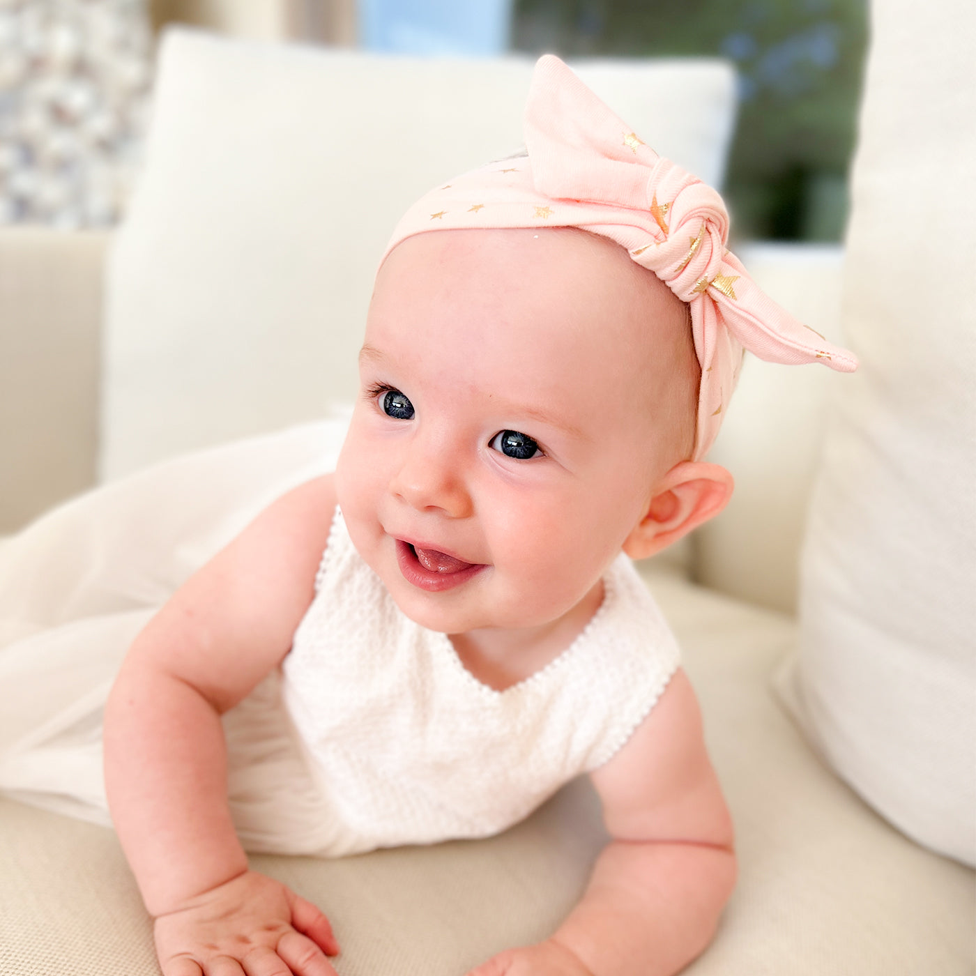 Haarbänder mit Gold (weiss rosa | 36cm) - HAARallerliebst