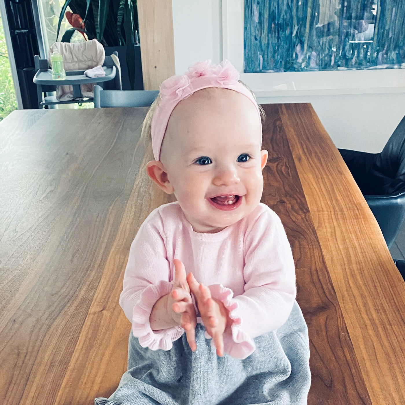 Kinder Haarband Set (schwarz weiss rosa | 36cm) Kind - HAARallerliebst