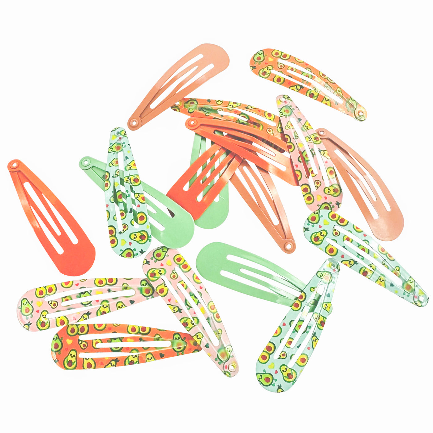 Bunte Haarspangen (Avocado | 18 Stück | 5cm) - HAARallerliebst