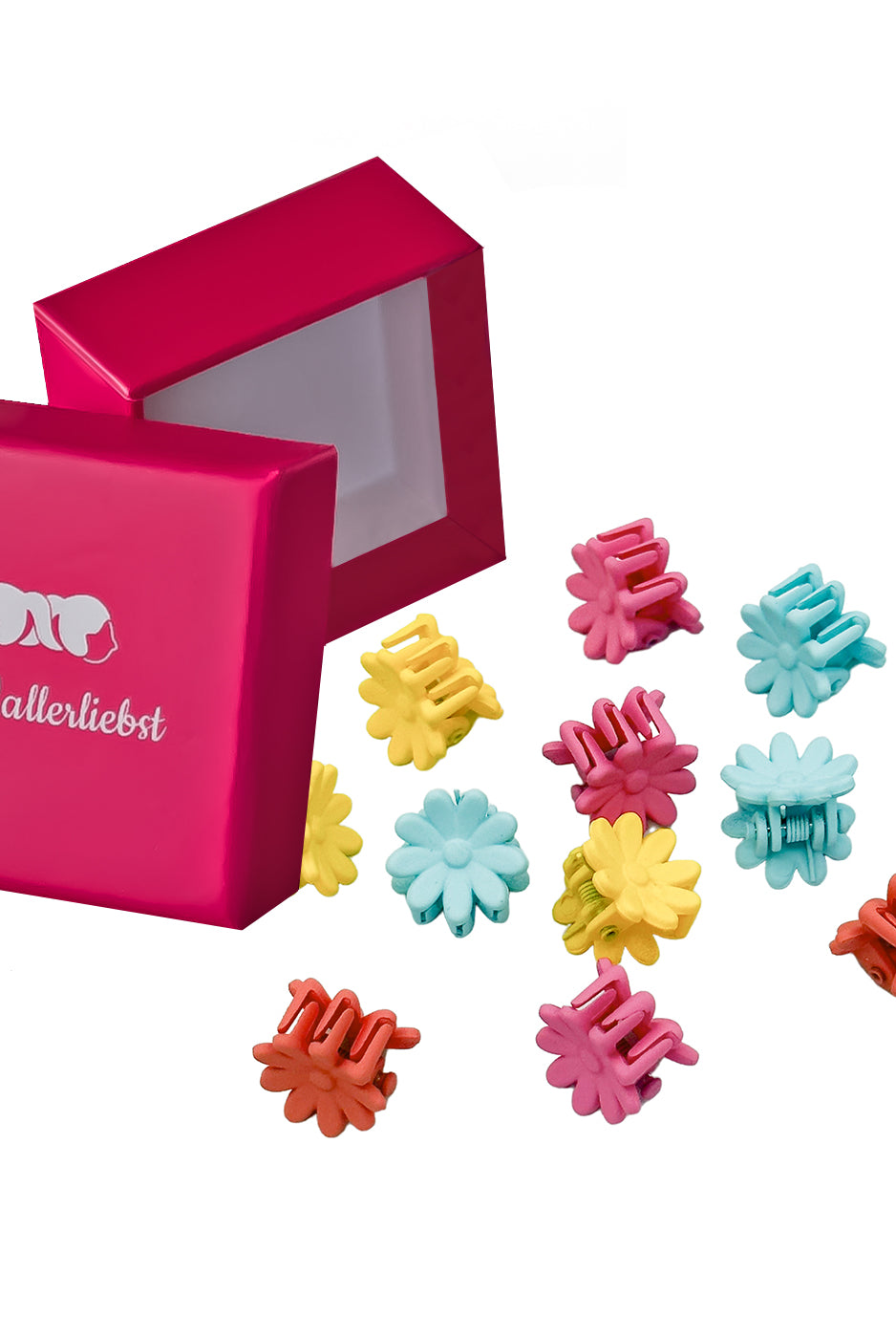 Haarclips Set Blumen (bunt | 12 Stück) - HAARallerliebst