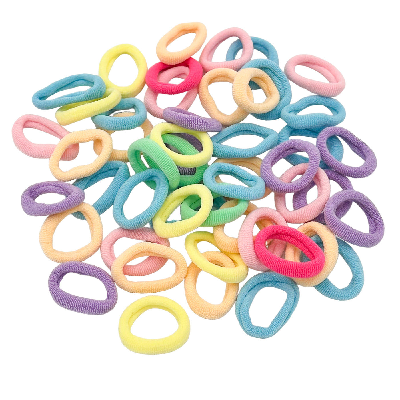 Kleine Haargummis (Pastell | 50 Stück | 2cm) - HAARallerliebst