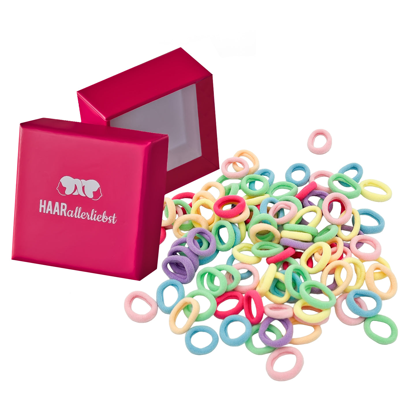 Haargummis klein (Pastell | 100 Stück | 2cm) - HAARallerliebst