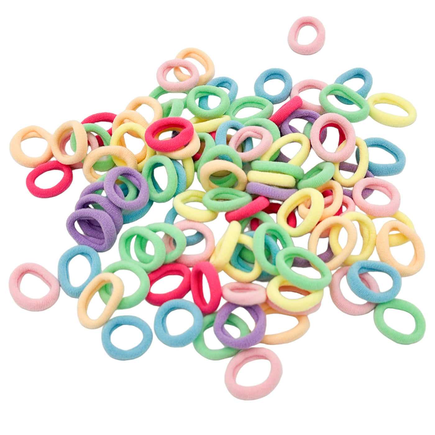 Kleine Haargummis (Pastell | 100 Stück | 2cm) - HAARallerliebst