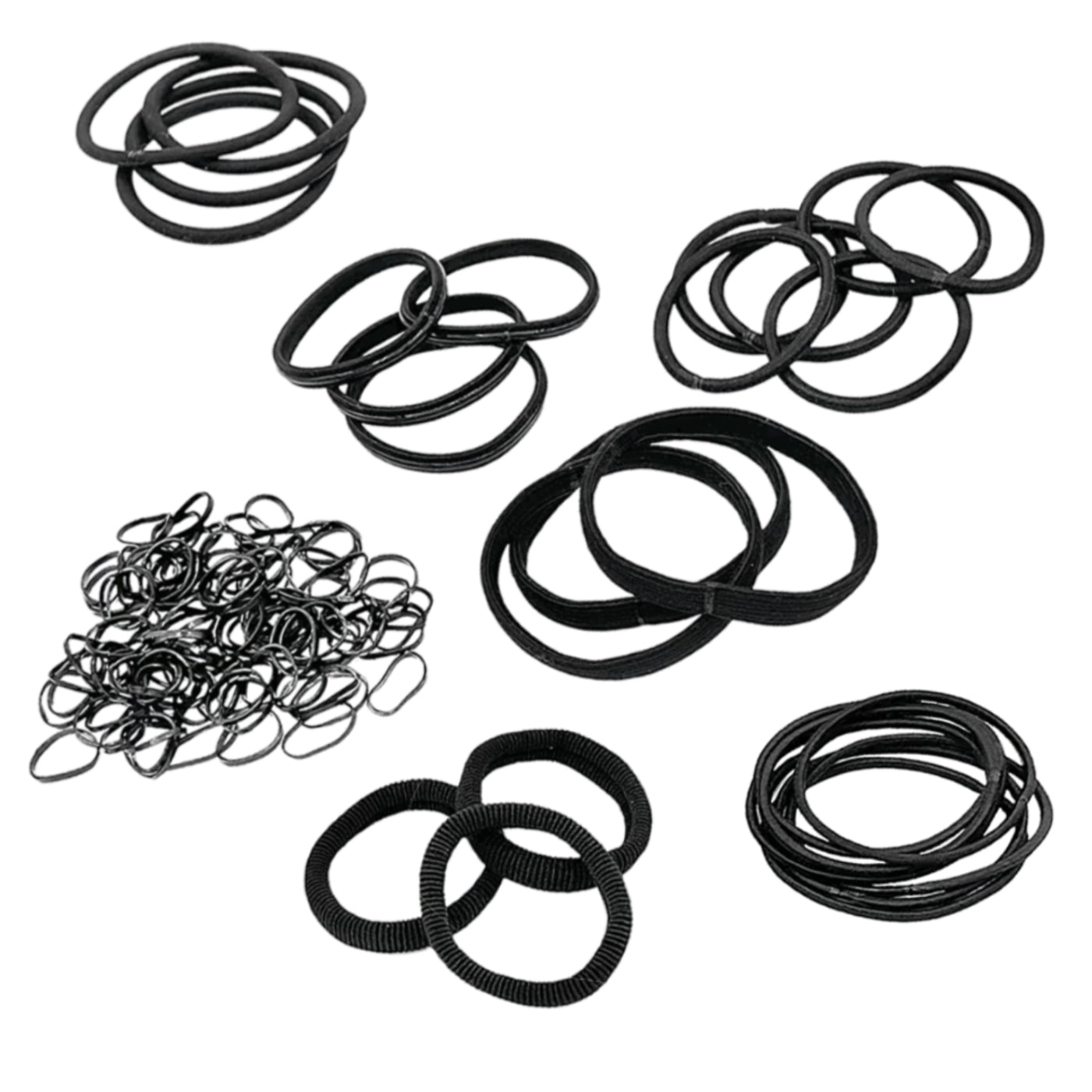 Haargummi Test Set (schwarz | 78 Stück | 7 Sorten) - HAARallerliebst