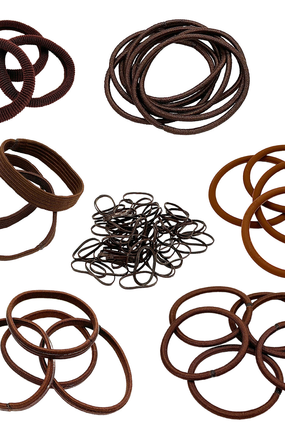 Haargummi Test Set (braun | 78 Stück | 7 Sorten) - HAARallerliebst