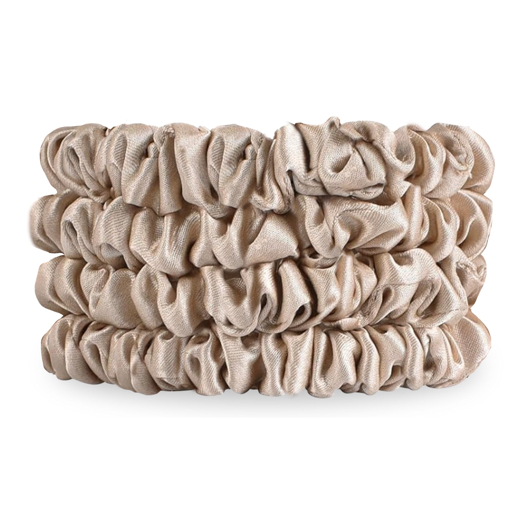 Scrunchies Seide beige (dünn | 4 Stück) - HAARallerliebst