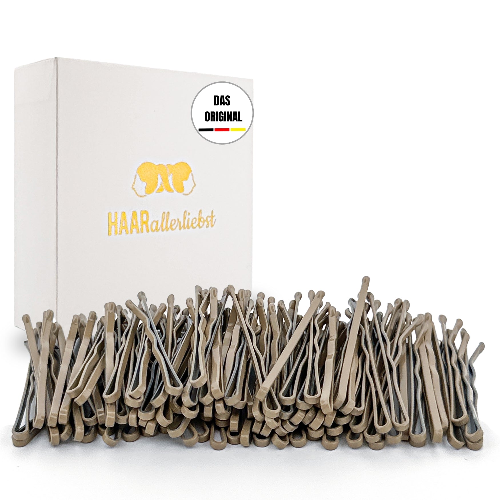 Bobby Pins mini (beige | 100 Stück | 34mm) - HAARallerliebst