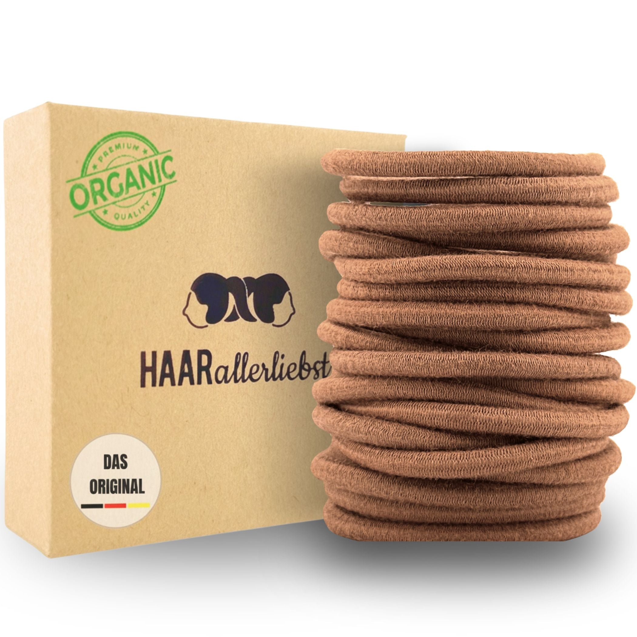 Haarallerliebst Haargummi Damen 20er Set – Haargummis ohne Metall aus Bio-Baumwolle & Naturkautschuk - HAARallerliebst