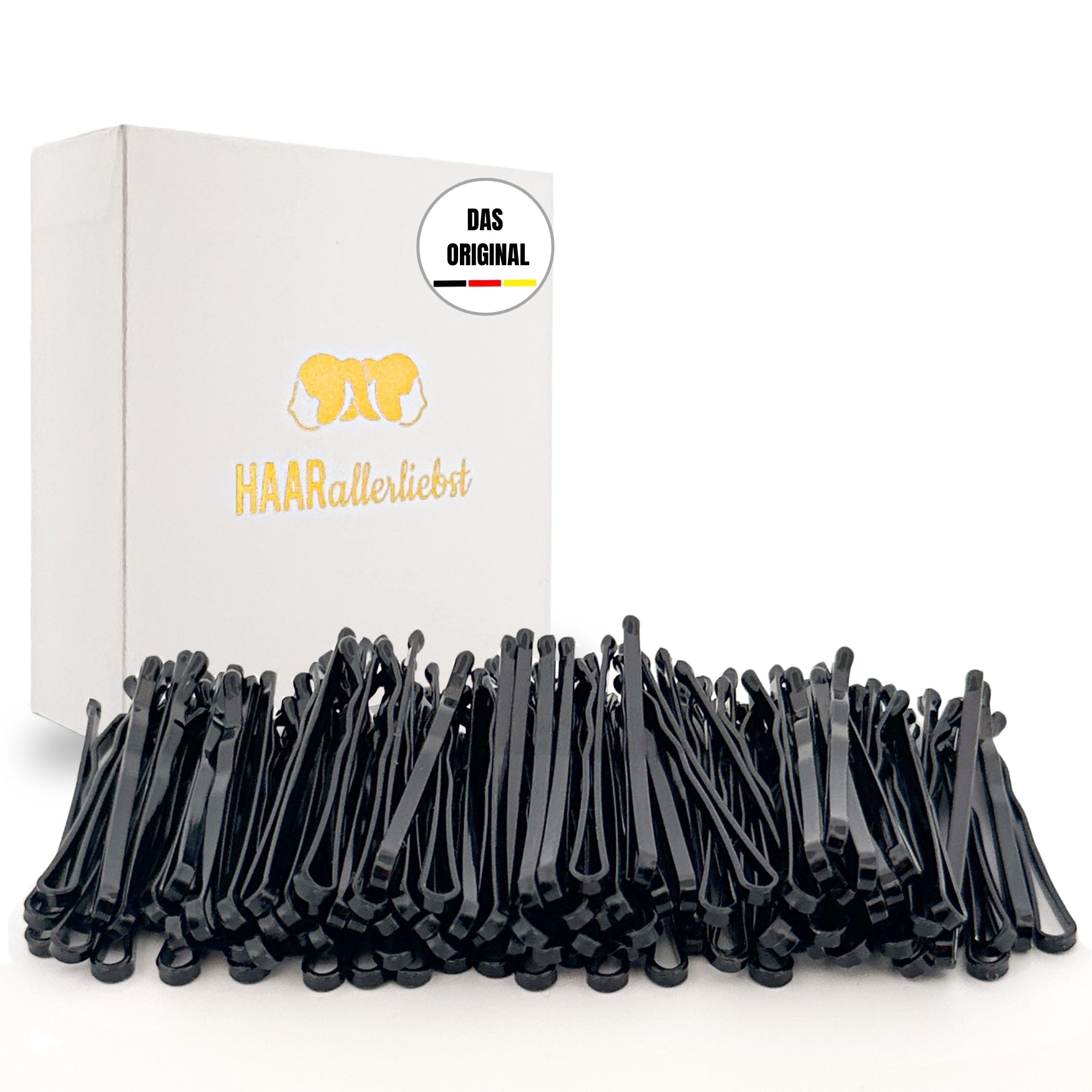 Mini Bobby Pins (schwarz | 100 Stück | 34mm) - HAARallerliebst