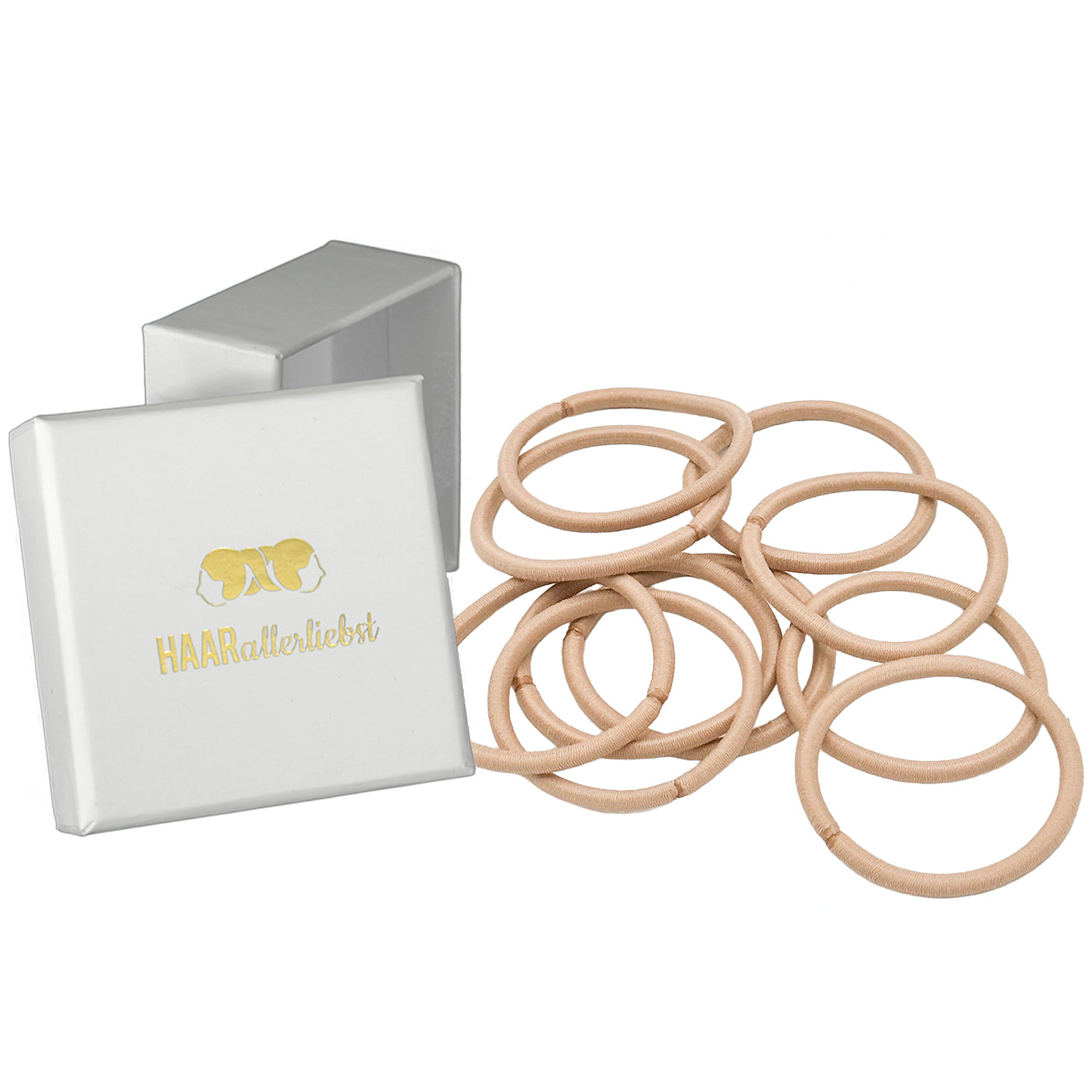 Haargummis blond (verschiedene beigetöne | 20 Stück | 3,5mm dick) - HAARallerliebst