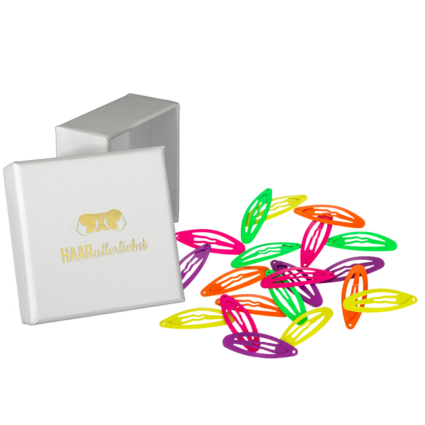 Haarspangen klein (neon | 20 Stück | 37mm) - HAARallerliebst
