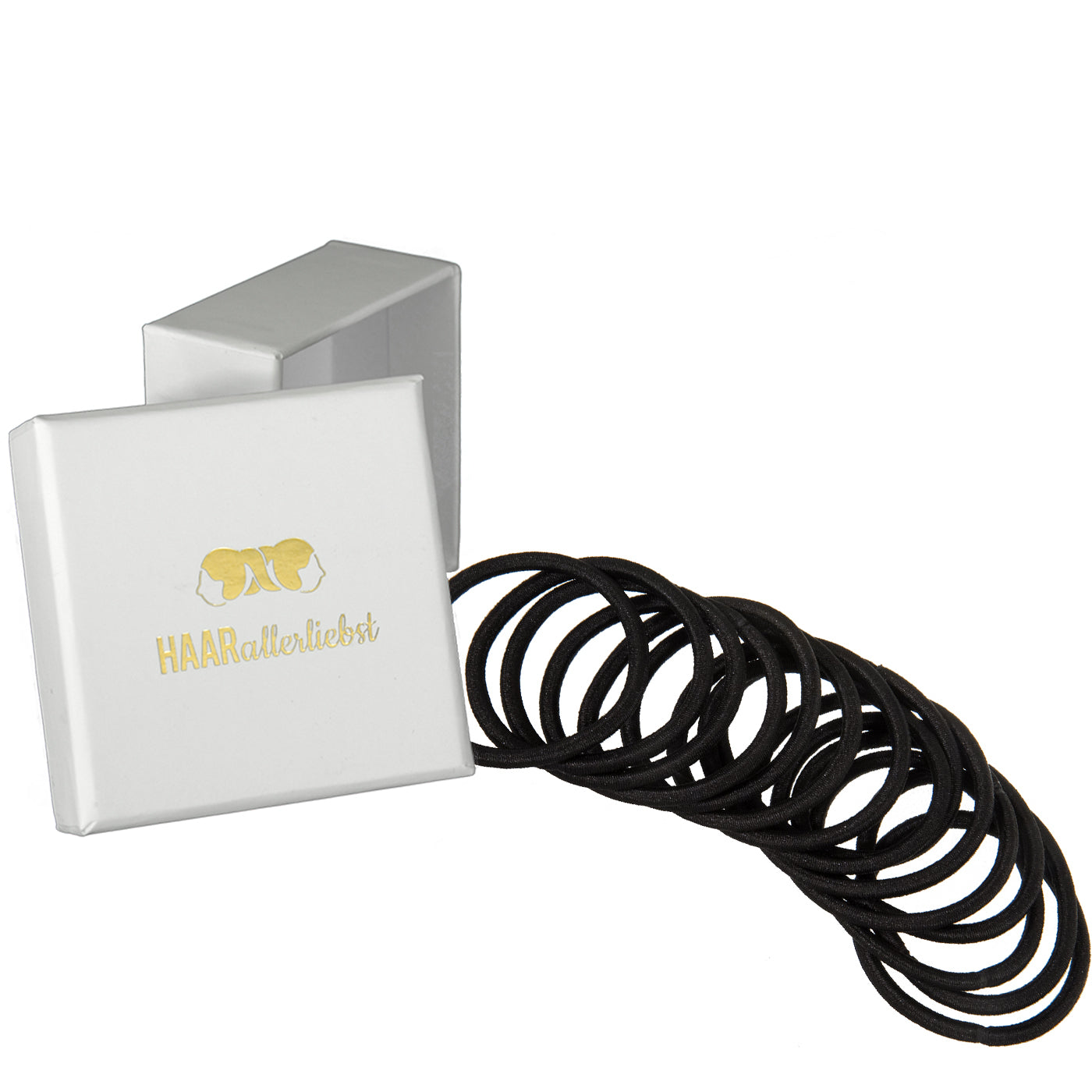 Haargummis (schwarz | 20 Stück | 4,5mm dick) - HAARallerliebst