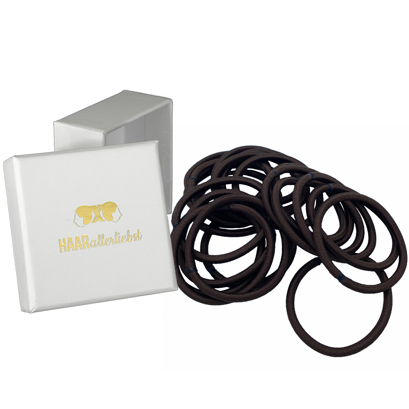 Haargummis (braun | 20 Stück | 4,5mm dick) - HAARallerliebst