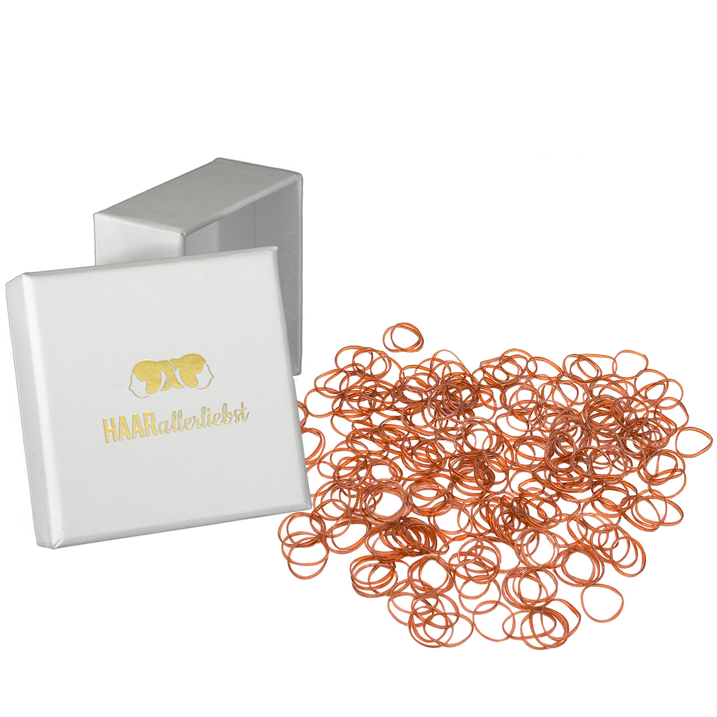 Haargummis mini klein (250 Stück | hellbraun | 1cm) - HAARallerliebst