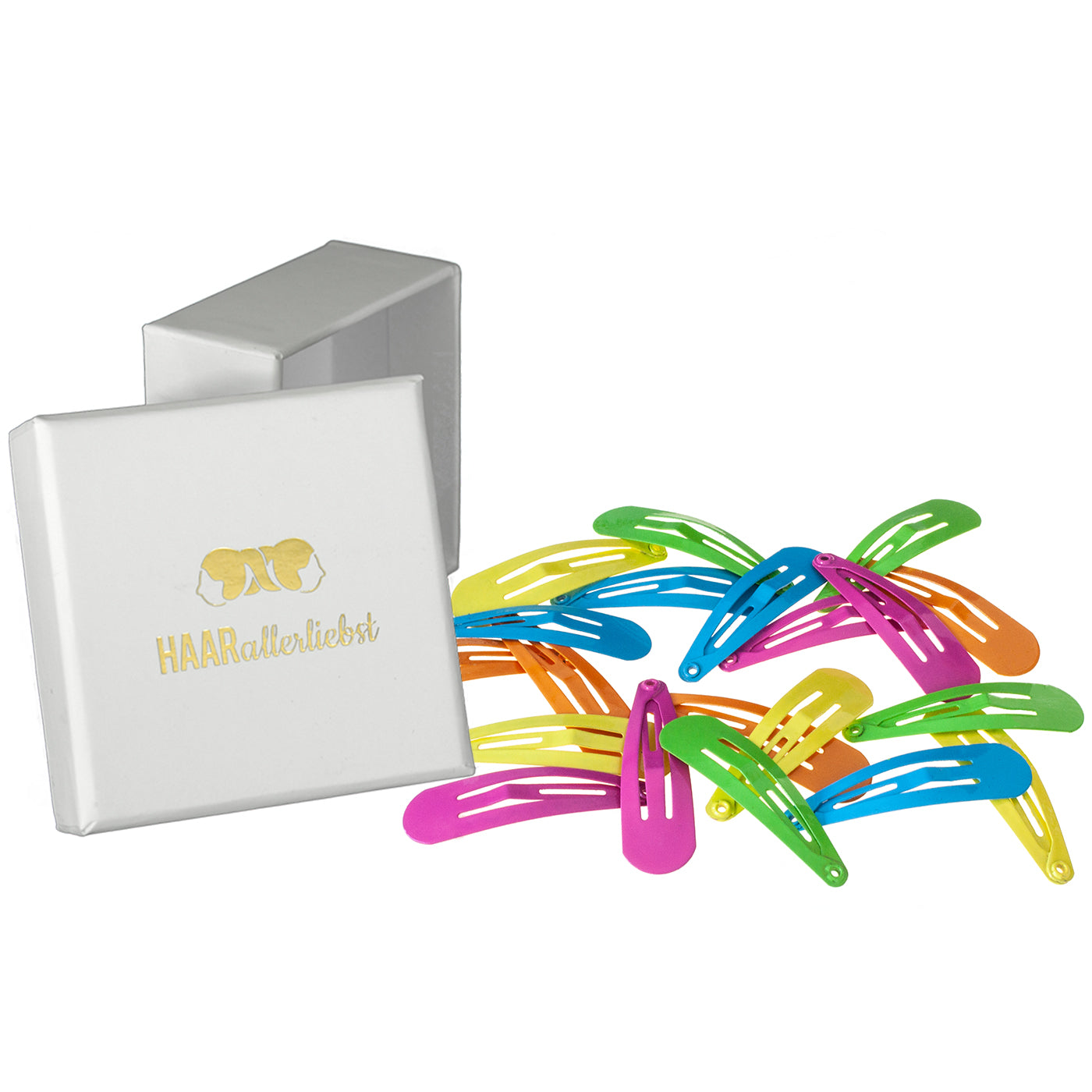 Haarspangen klein (bunt | 20 Stück | 39mm) - HAARallerliebst
