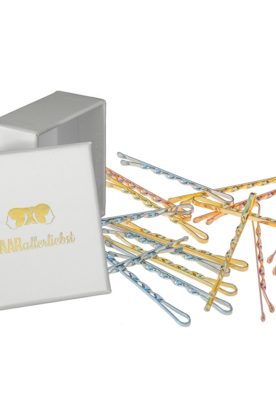 Bobby Pins gedreht (silber, roségold, gold | 18 Stück | 5cm) für ultra Halt - HAARallerliebst