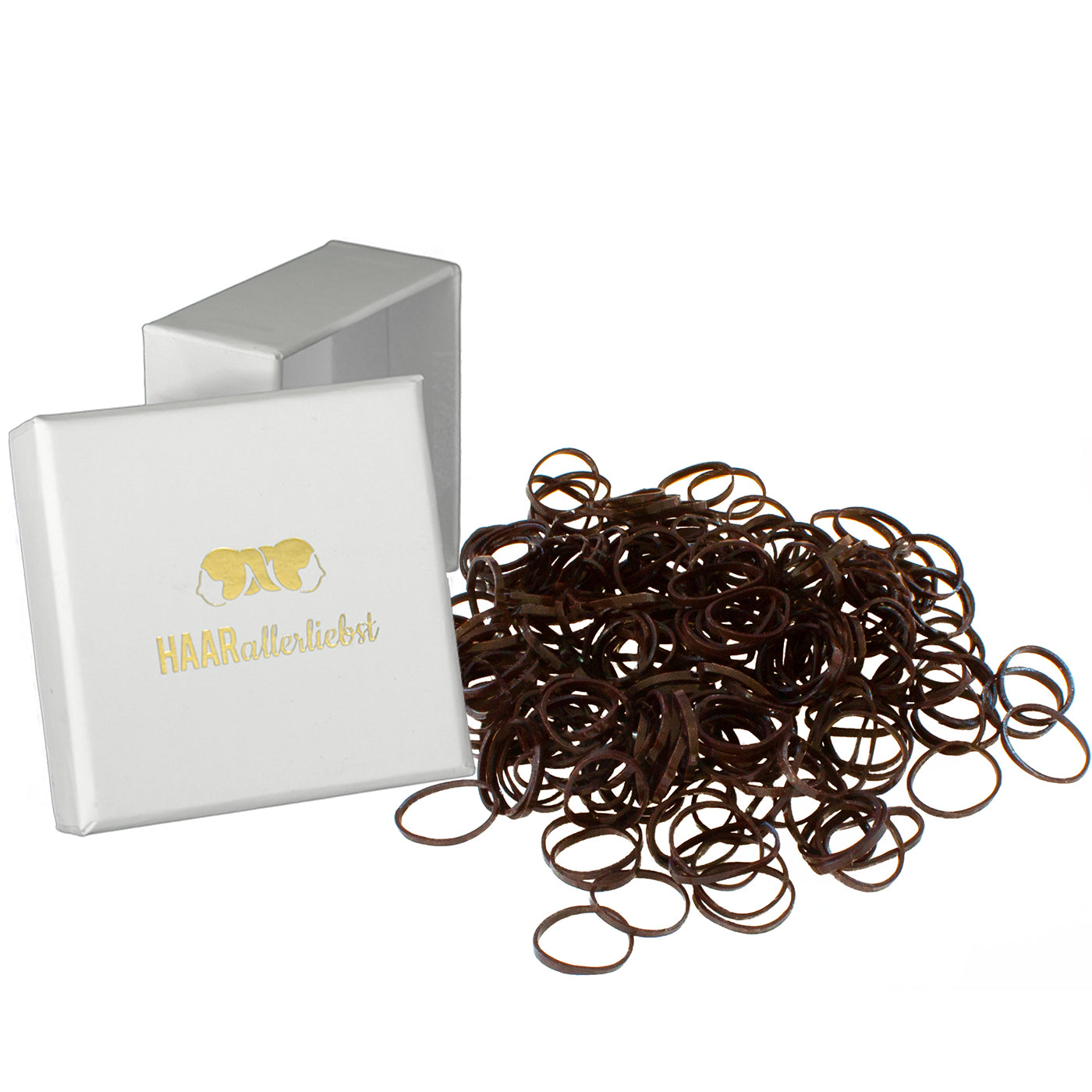Haargummis mini klein (250 Stück | dunkelbraun | 1cm) - HAARallerliebst