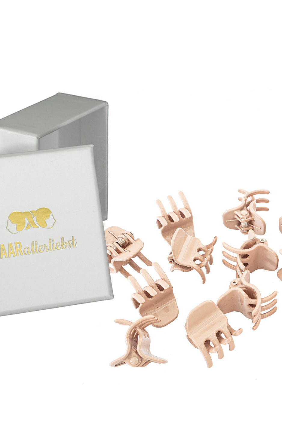 Haarklammern (beige | 12 Stück | 2cm) - HAARallerliebst