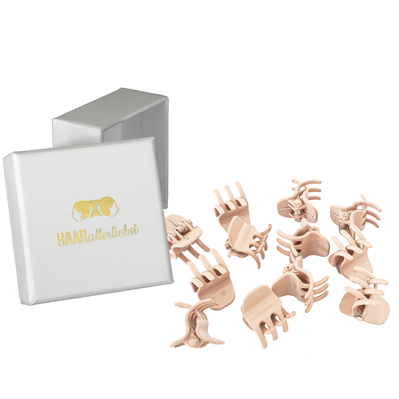 Haarklammern (beige | 12 Stück | 2cm) - HAARallerliebst