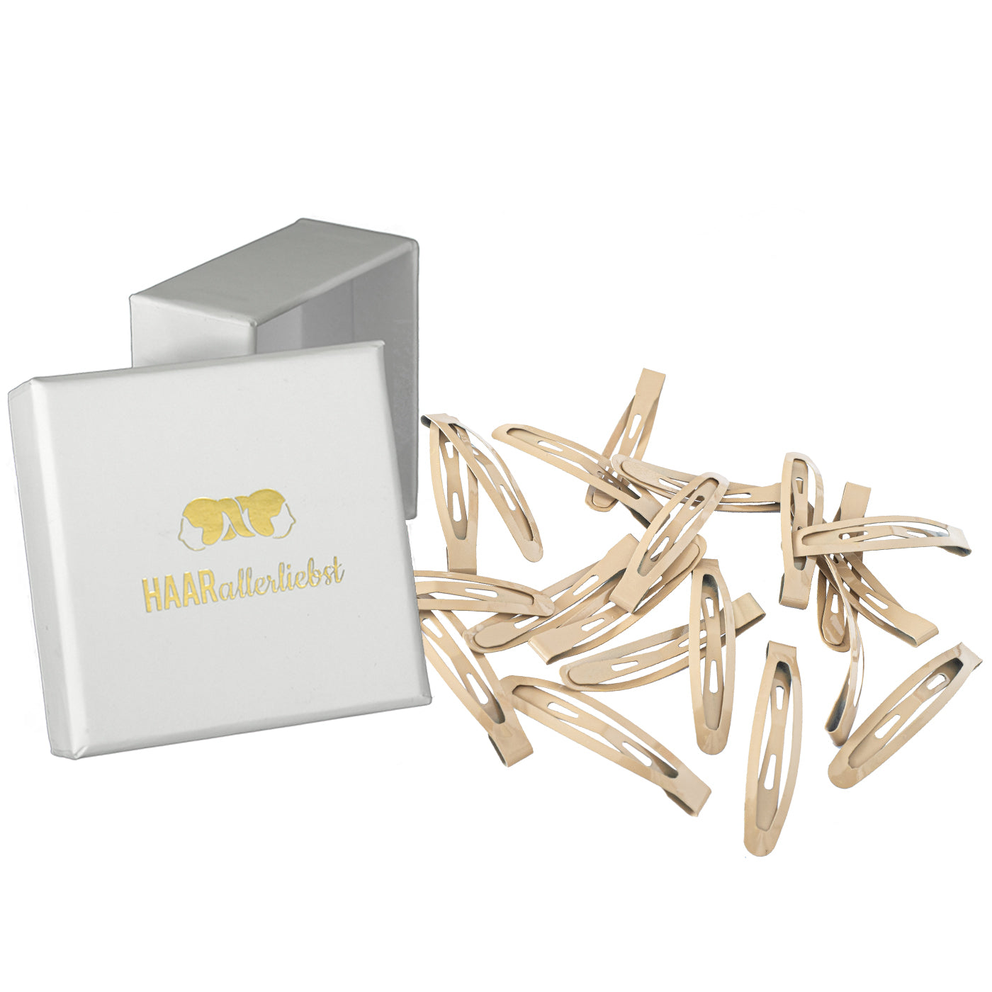 Haarspangen klein (beige | 20 Stück | 4,3cm) - HAARallerliebst
